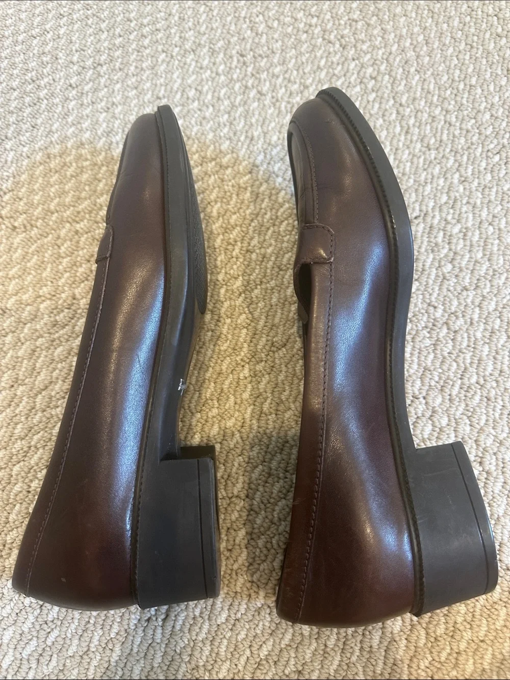 Salvatore Ferragamo Dark Brown Leather Penny Loafers